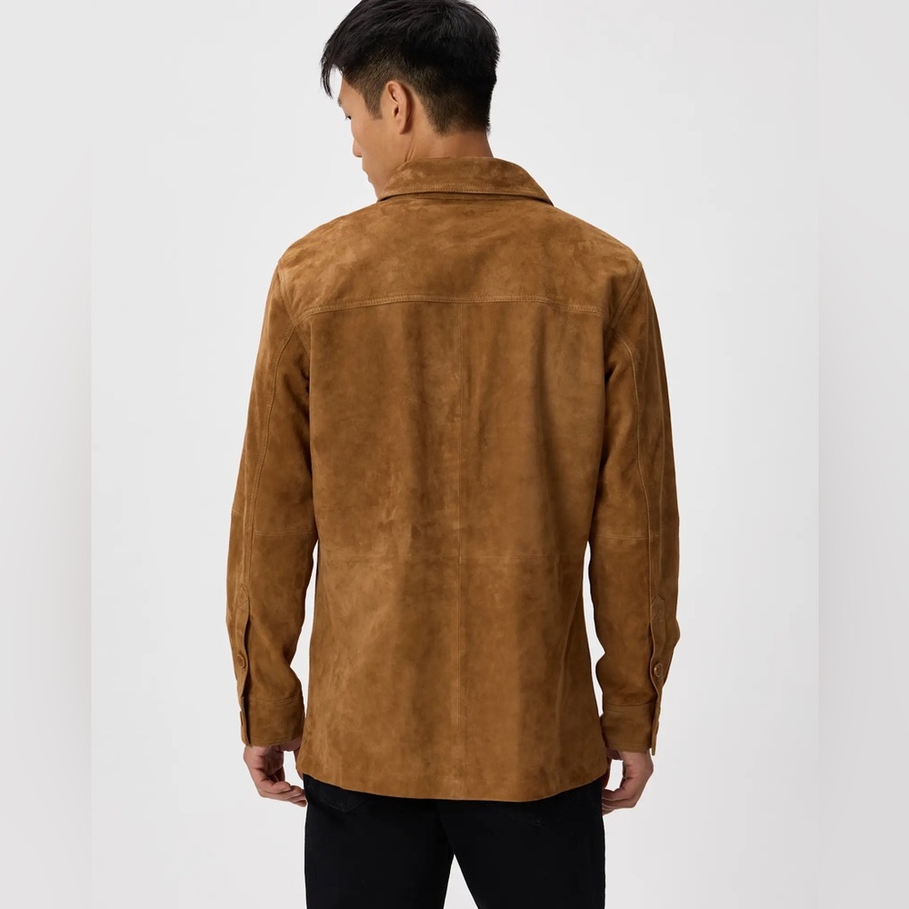 Quince 100% Suede Overshirt Cognac Brown Outerwear‎ M - Picture 7 of 9